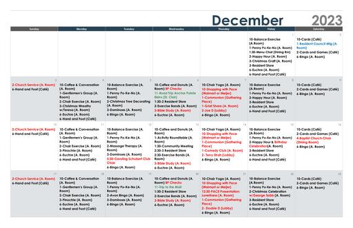12/2023 Lake Huron Woods Calendar