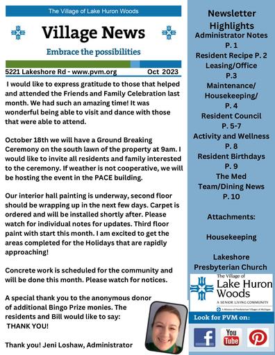 10/2023 Lake Huron Woods Village News