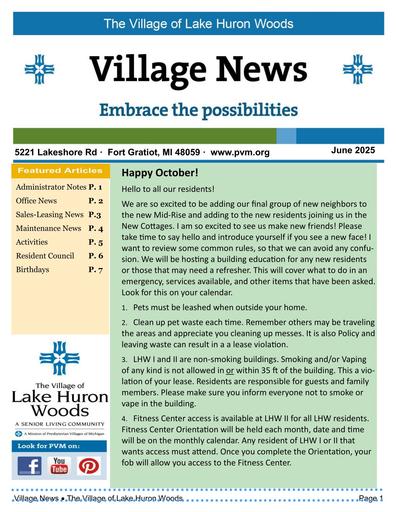 10/2025 Lake Huron Woods Village News