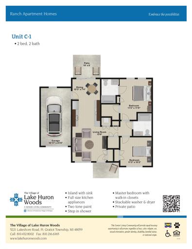 Lake Huron Woods Ranch Apartment Home Unit C-1