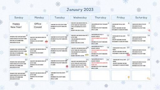1/2023 Lake Huron Woods Calendar